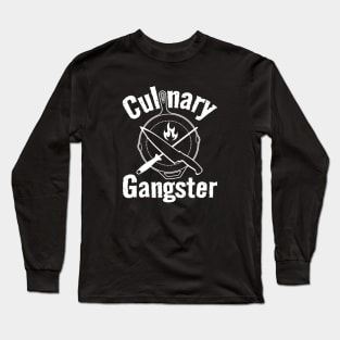 Culinary Gangster - Chef Knife & Flame Long Sleeve T-Shirt